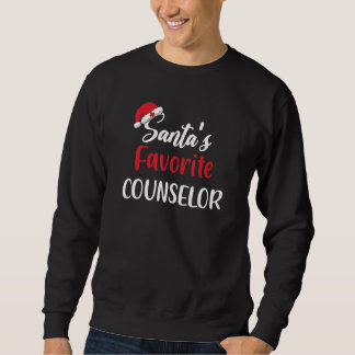 Sweatshirt Santas Favorite Counselor Christmas