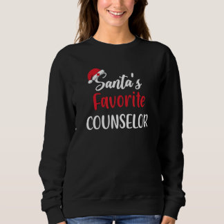 Sweatshirt Santas Favorite Counselor Christmas
