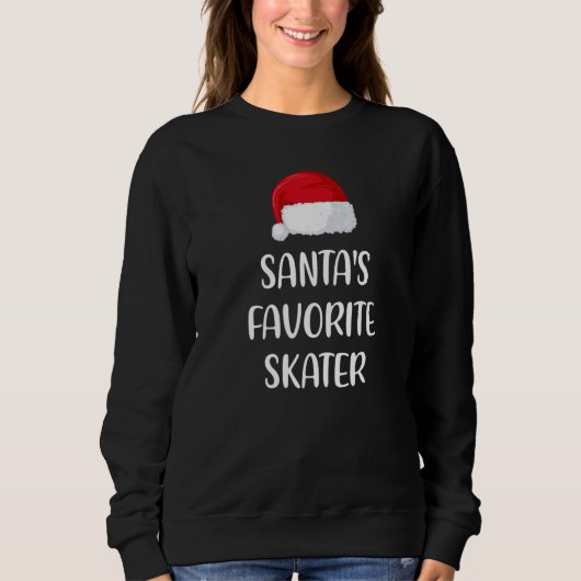 Sweatshirt Santas Favorite Skater Christmas Figure Skating (Devant)