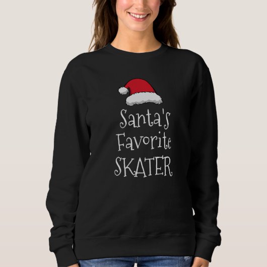 Sweatshirt Santas Favorite Skater Christmas Figure Skating (Devant)