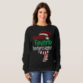 Sweatshirt Santa's Favorite Teacher's Assistant Xmas Santa Re (Devant entier)