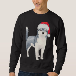 Sweatshirt Santas Little Helper Husky Chien