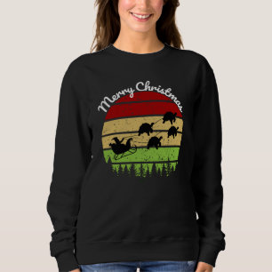 Sweatshirt Santas Sleigh tiré par des tortues