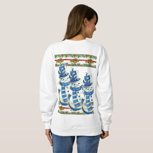 Sweatshirt Santa's Sneeuwman (Achterkant volledig)