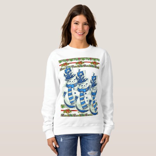 Sweatshirt  Santa's Sneeuwman (Voorkant volledig)