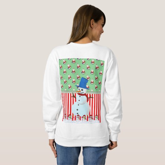 Sweatshirt Santa's Sneeuwman (Achterkant volledig)
