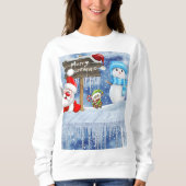 Sweatshirt Santa's Sneeuwman (Voorkant)