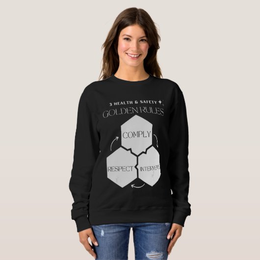 Sweatshirt Santé et sécurité Règles d'or de conformité, Inter (Devant entier)