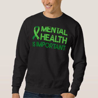 Sweatshirt Santé mentale Ruban vert Anxiété Santé mentale A