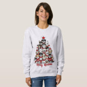 Sweatshirt Sapin de Noël Woofmas dégueu (Devant entier)