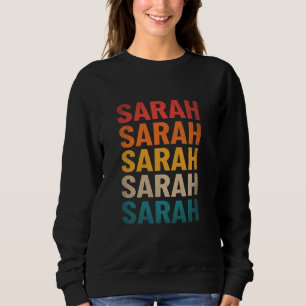Sweatshirt Sarah Prénom Chemise Vintage Sarah Nom