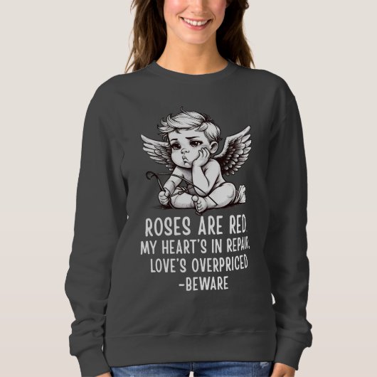 Sweatshirt Sarcastic Anti-Valentine Cupid T-Shirt (Devant)