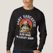 Sweatshirt Sarcastic Turtle Retro Sunset Graphic (Devant)