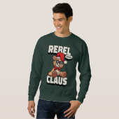 Sweatshirt Sarcastique Drôle Rebel Teddy Bear Xmas Hommes (Devant entier)