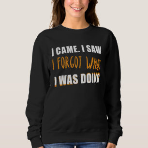 Sweatshirt Sarcastique Je suis venu J'ai vu J'ai oublié ce qu