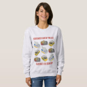 Sweatshirt SARDINES Dinned Rappelez-vous quand vous mangez .. (Devant entier)