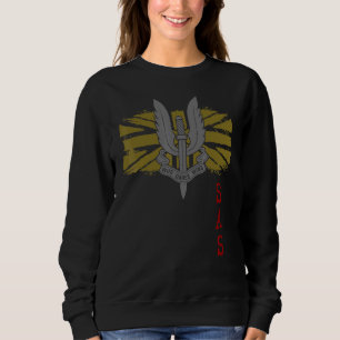 Sweatshirt Sas Union Jack Lion Freedom Vetera, patriote brita