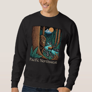 Sweatshirt Sasquatch et Elk Pacifique Nord-Ouest