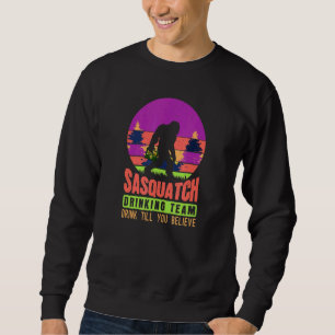Sweatshirt Sasquatch Silhouette Beer Me Retro Sunset