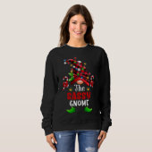Sweatshirt Sassy Gnome Christmas Buffalo Plaid Family Gnomes (Devant entier)