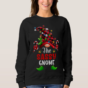 Sweatshirt Sassy Gnome Christmas Buffalo Plaid Family Gnomes