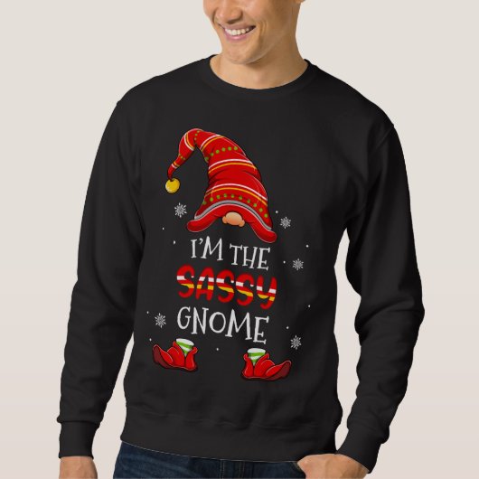Sweatshirt Sassy Gnome Christmas Pajama Matching Family (Devant)