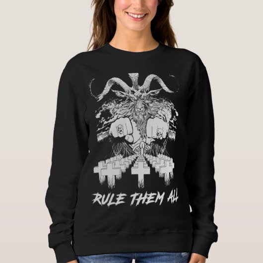 Sweatshirt Satan fou Les Diriger Tous (Devant)
