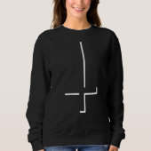 Sweatshirt Satanic Cross I Upside Down Cross I Goth I Cross (Devant)