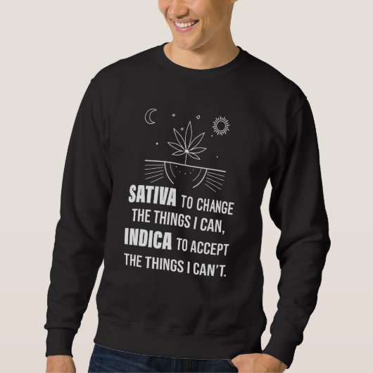 Sweatshirt Sativa Pour Changer Indicateur Accepter Les Choses (Devant)