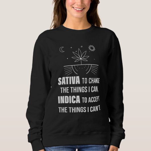 Sweatshirt Sativa Pour Changer Indicateur Accepter Les Choses (Devant)