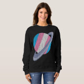 Sweatshirt Saturn Drapeau transsexuel Lgbt Mois de la Fierté  (Devant entier)