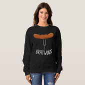Sweatshirt Saucisson Bratwurst Sur Fourche Saucisse Allemande (Devant entier)