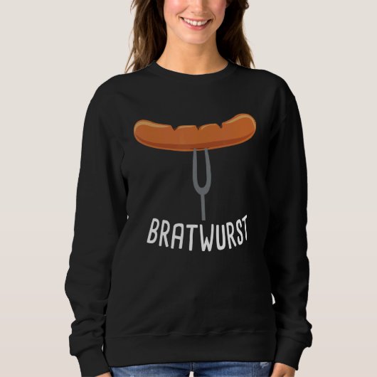 Sweatshirt Saucisson Bratwurst Sur Fourche Saucisse Allemande (Devant)