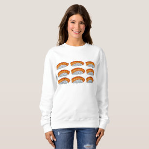 Sweatshirt Saumon Nigiri Sashimi Orange Sushi Alimentation ja