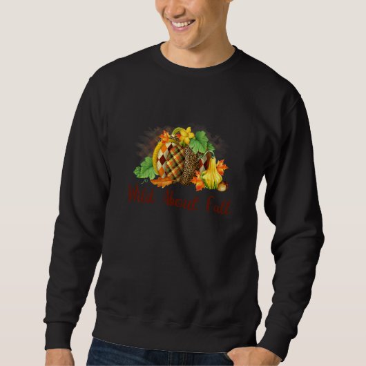 Sweatshirt Sauvage à propos de Citrouille de Léopard d'Automn (Devant)