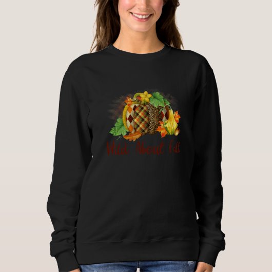 Sweatshirt Sauvage à propos de Citrouille de Léopard d'Automn (Devant)
