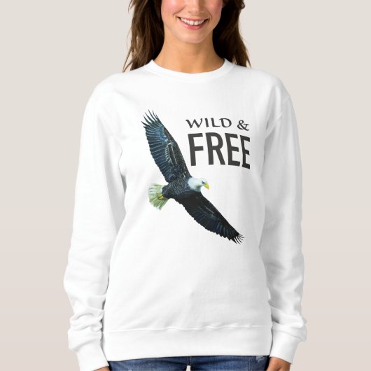 Sweatshirt Sauvage et gratuit avec l'aigle (Devant)