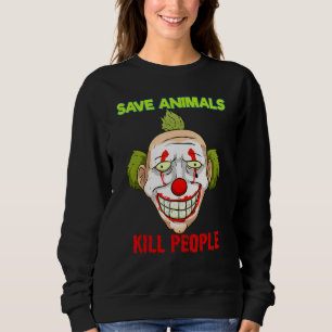 Sweatshirt Sauvez les animaux Horreur Halloween Vegan