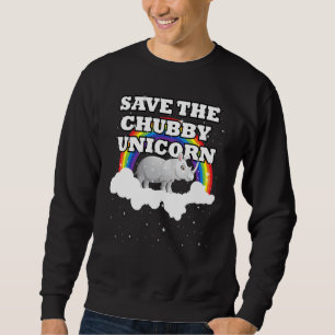Sweatshirt Sauvez L'Idée De Rhino Arc-En-Ciel Chubby Cute Uni