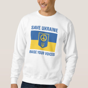 Sweatshirt Sauvez l'Ukraine pour faire entendre vos voix