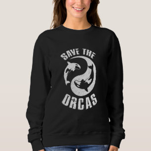 Sweatshirt Sauvez Orcas Orca Tueur Baleine Mer Panda Dive Di