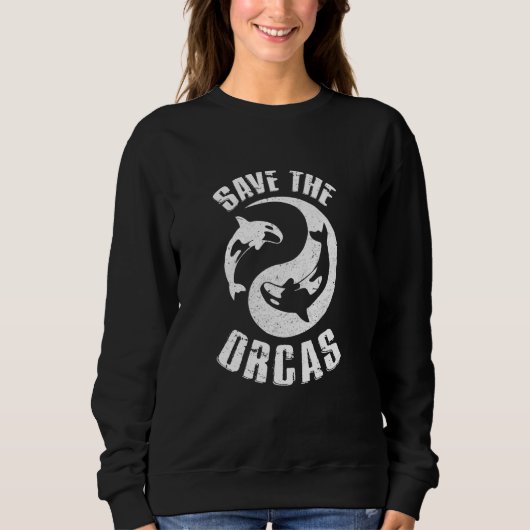 Sweatshirt Sauvez Orcas Orca Tueur Baleine Mer Panda Dive Di (Devant)