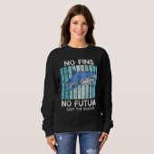 Sweatshirt Save Sharks Animal Welfare Save the Ocean protecte (Devant entier)