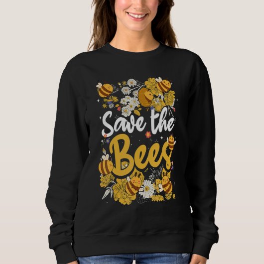 Sweatshirt Save the bees Beekeeper cute honey bee costume (Devant)