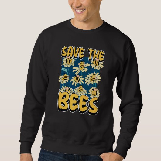 Sweatshirt Save the bees Beekeeper cute honey bee costume whi (Devant)