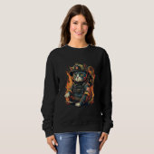 Sweatshirt Save the Day with Cats Firefighter Design for Hero (Devant entier)