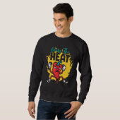 Sweatshirt Saveur Chili Apporter La Chaleur Nourriture Épicée (Devant entier)