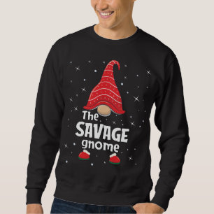 Sweatshirt Savourer Gnome Famille Correspondance Noël Drôle C