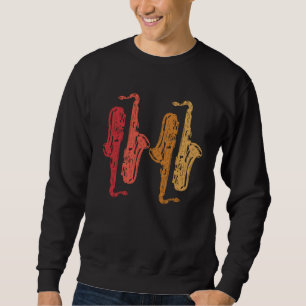 Sweatshirt Saxophone Joueur de Saxaphone Musique Jazz Ténor
