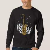 Sweatshirt Saxophone Musical Instrument Player (Devant)